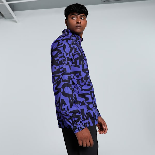 FIT All-Over Print Men's Training Jacket, Lapis Lazuli, extralarge-IND
