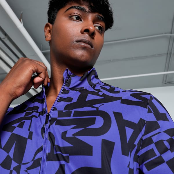 FIT All-Over Print Men's Training Jacket, Lapis Lazuli, extralarge-IND