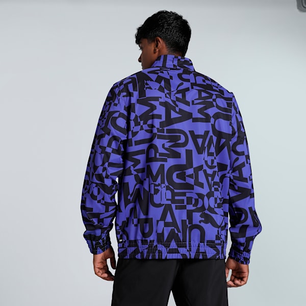 FIT All-Over Print Men's Training Jacket, Lapis Lazuli, extralarge-IND