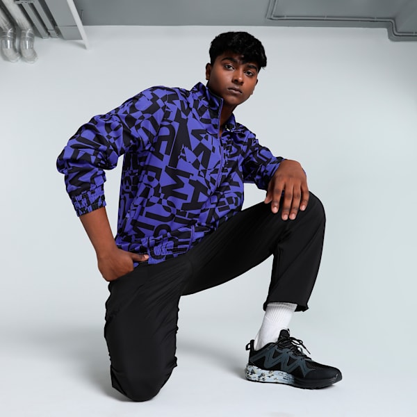 FIT All-Over Print Men's Training Jacket, Lapis Lazuli, extralarge-IND