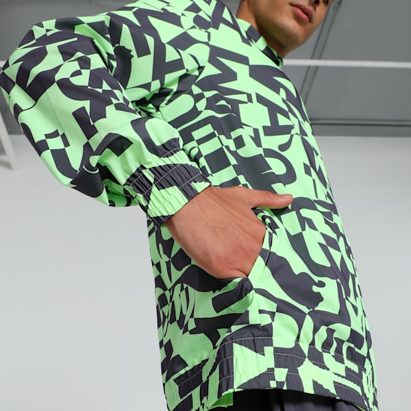 FIT All-Over Print Men's Training Jacket, Galactic Gray, extralarge-IND