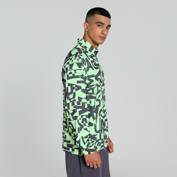 FIT All-Over Print Men's Training Jacket, Galactic Gray, extralarge-IND