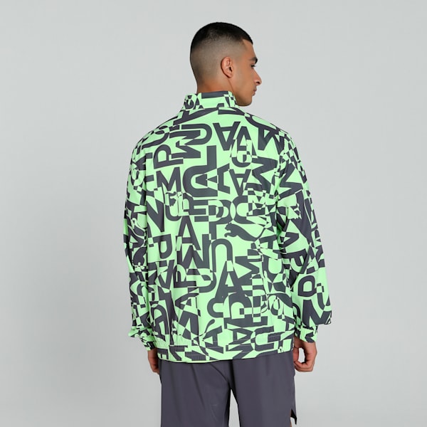 FIT All-Over Print Men's Training Jacket, Galactic Gray, extralarge-IND
