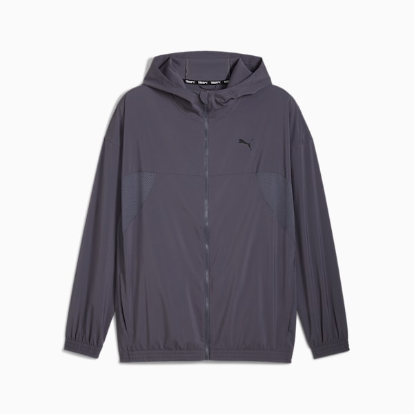 Chaqueta PUMA FIT Woven Full-Zip para hombre, Galactic Gray, extralarge