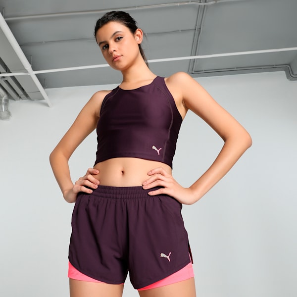 RUN Ultraform Women's Running Crop Tank, Midnight Plum, extralarge-IND