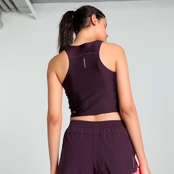 RUN Ultraform Women's Running Crop Tank, Midnight Plum, extralarge-IND