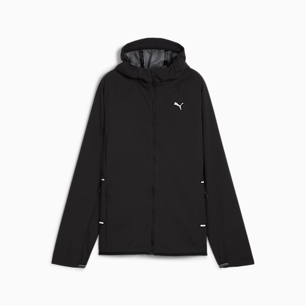 PUMA RUN Women's Rain Jacket, PUMA Black, extralarge