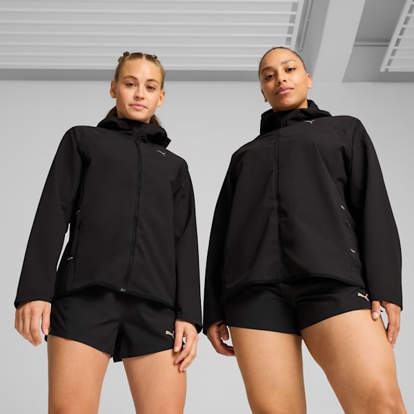 Chamarra impermeable Mujer PUMA RUN, PUMA Black, extralarge
