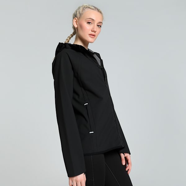 RUN Women's Running Rain Jacket, PUMA Black, extralarge-IND