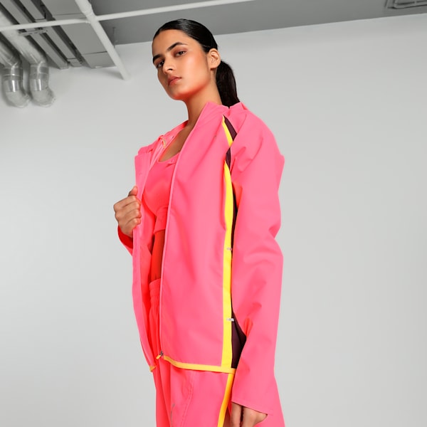 RUN Women's Running Rain Jacket, Sunset Glow, extralarge-IND