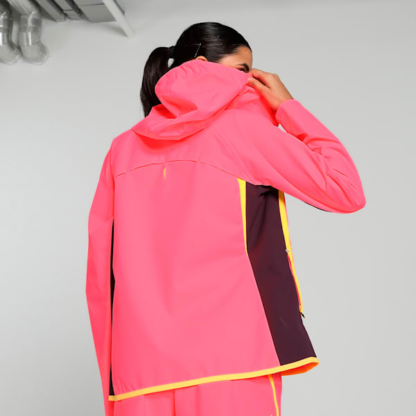 RUN Women's Running Rain Jacket, Sunset Glow, extralarge-IND