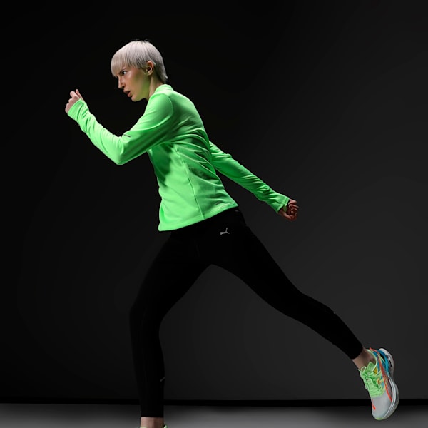 RUN Grid Fleece Women's Half-Zip Running Top, Fizzy Apple, extralarge-IND