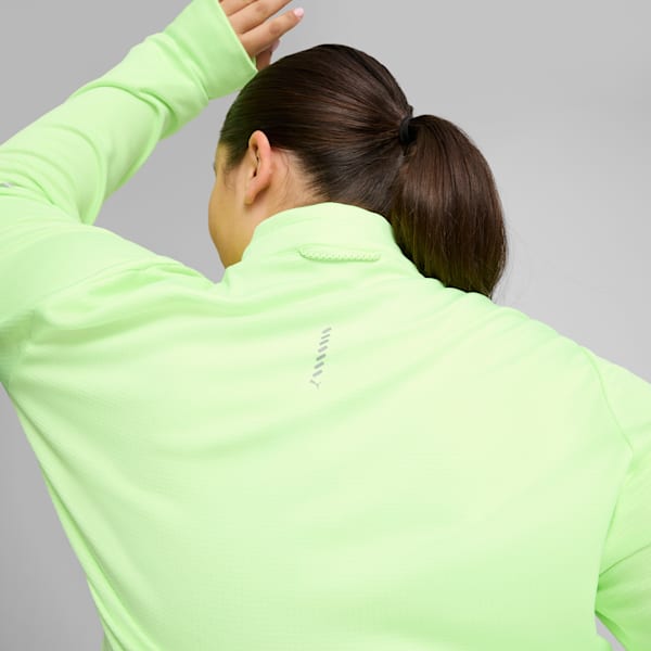 PUMA RUN Grid Fleece Women's Half-Zip Top, Fizzy Apple, extralarge