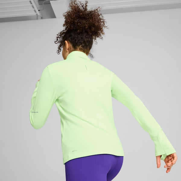 PUMA RUN Grid Fleece Women's Half-Zip Top, Fizzy Apple, extralarge
