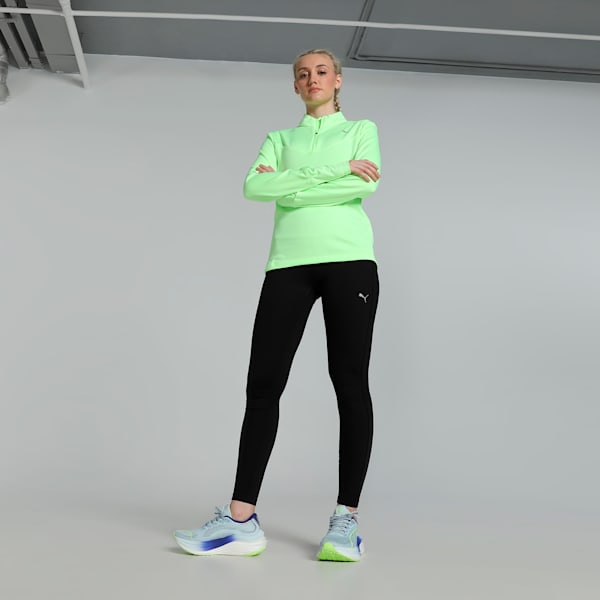 RUN Grid Fleece Women's Half-Zip Running Top, Fizzy Apple, extralarge-IND