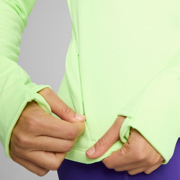 PUMA RUN Grid Fleece Women's Half-Zip Top, Fizzy Apple, extralarge