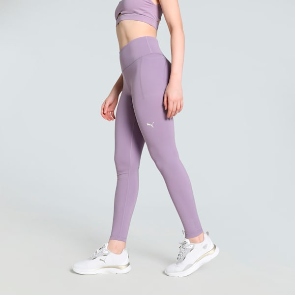 CLOUDSPUN Women's Soft High-Waist Training Tights, Pale Plum, extralarge-IND