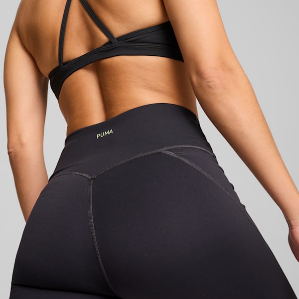 Collant souple à taille haute CLOUDSPUN Femme, Flat Dark Gray-Fizzy apple, extralarge