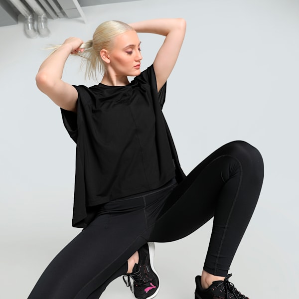 CLOUDSPUN Mix Women's Relaxed Fit Training Tee, PUMA Black, extralarge-IND
