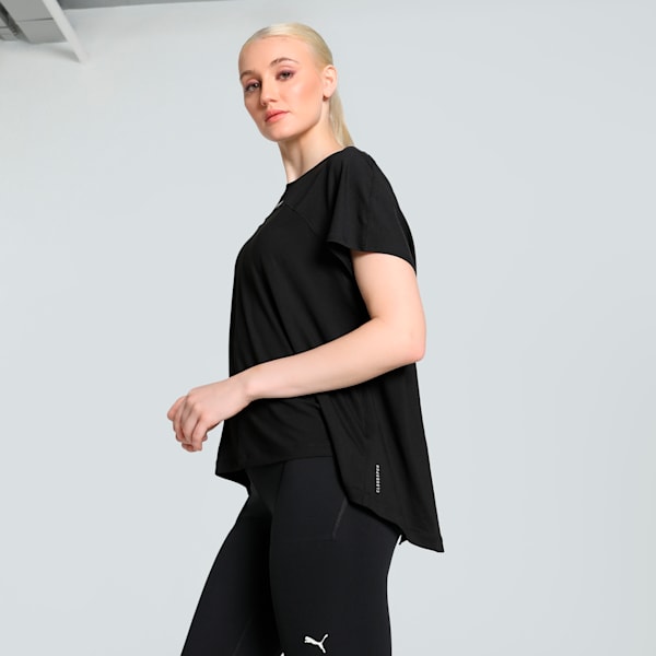 CLOUDSPUN Mix Women's Relaxed Fit Training Tee, PUMA Black, extralarge-IND