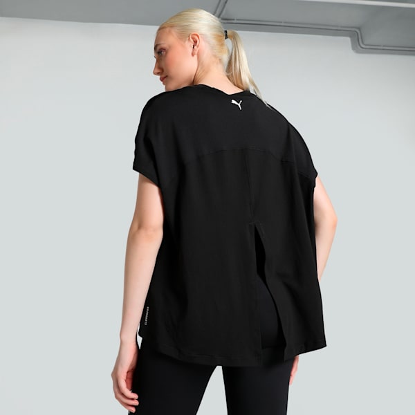 CLOUDSPUN Mix Women's Relaxed Fit Training Tee, PUMA Black, extralarge-IND