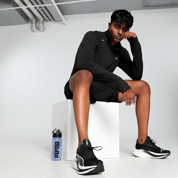 RUN CLOUDSPUN Quarter-Zip Men's Running Top, PUMA Black, extralarge-IND