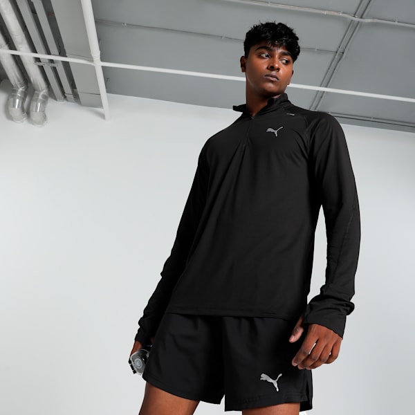 RUN CLOUDSPUN Quarter-Zip Men's Running Top, PUMA Black, extralarge-IND