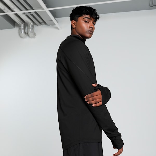 RUN CLOUDSPUN Quarter-Zip Men's Running Top, PUMA Black, extralarge-IND