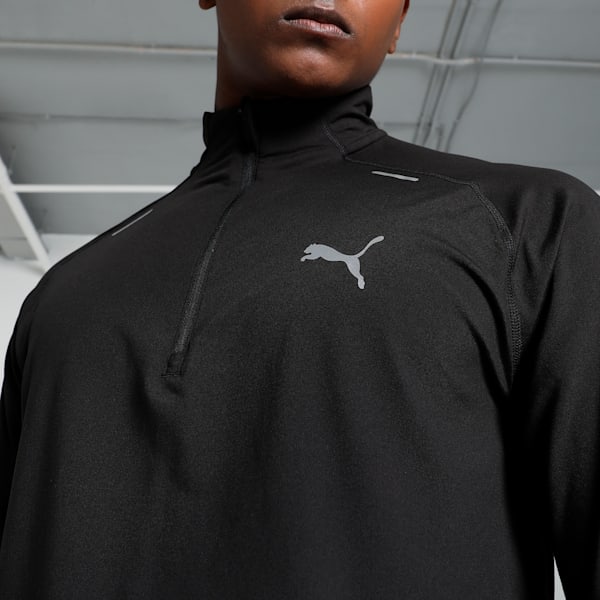 RUN CLOUDSPUN Quarter-Zip Men's Running Top, PUMA Black, extralarge-IND