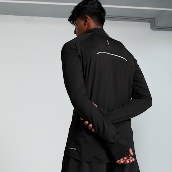 RUN CLOUDSPUN Quarter-Zip Men's Running Top, PUMA Black, extralarge-IND