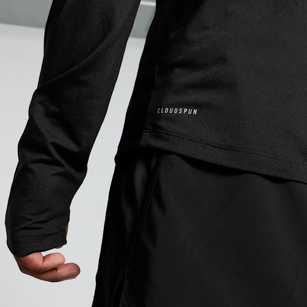 RUN CLOUDSPUN Quarter-Zip Men's Running Top, PUMA Black, extralarge-IND