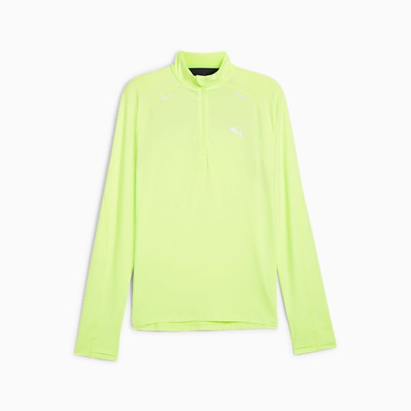 Haut PUMA RUN CLOUDSPUN à fermeture éclair quart de longueur Homme, Fizzy Apple, extralarge