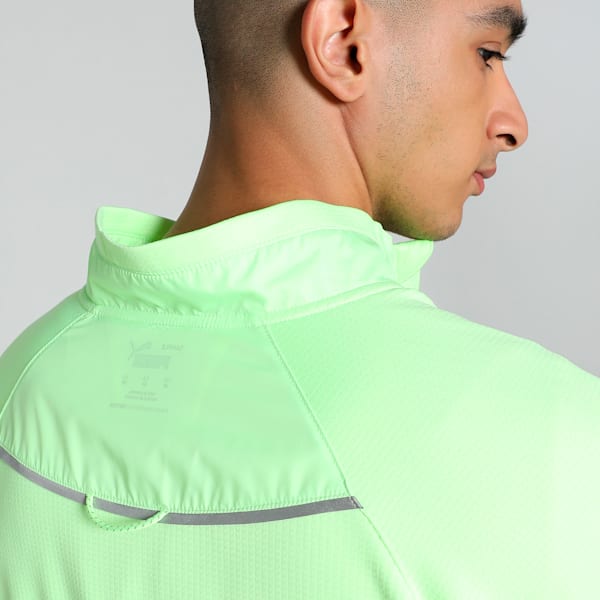 RUN Grid Fleece Men's Running Jacket, Fizzy Apple, extralarge-IND
