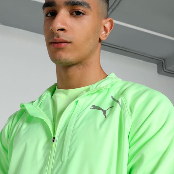 RUN Grid Fleece Men's Running Jacket, Fizzy Apple, extralarge-IND