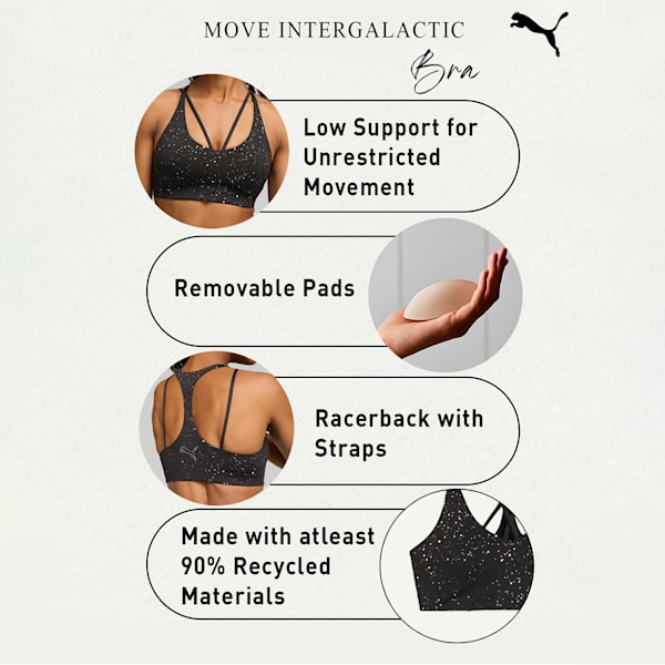 MOVE Women's Training Bra, PUMA Black, extralarge-IND