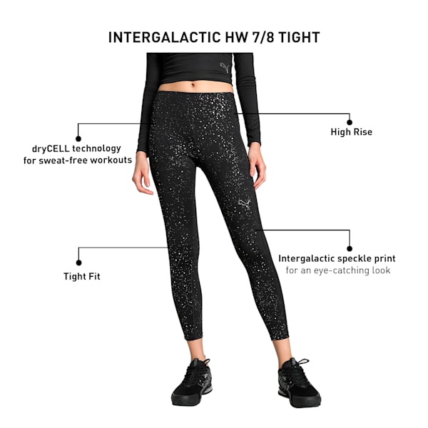 INTERGALACTIC High-Waist 7/8 Women's Training Tights, PUMA Black, extralarge-IND
