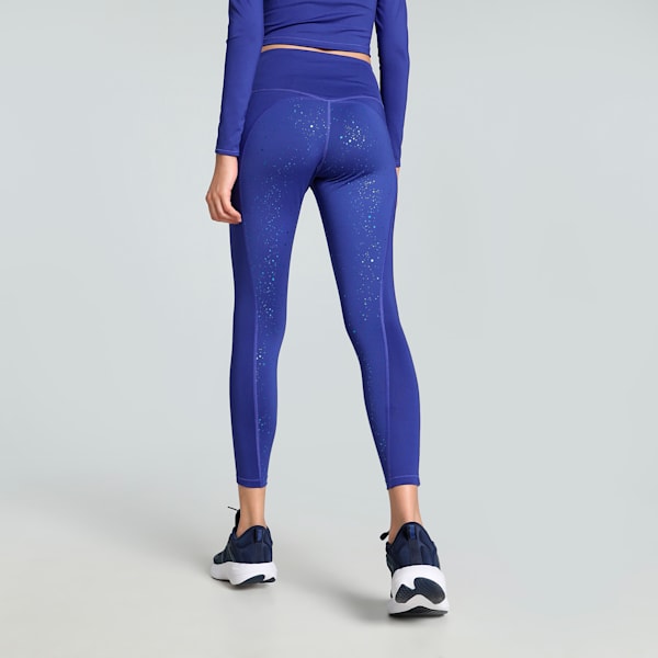 INTERGALACTIC High-Waist 7/8 Women's Training Tights, Lapis Lazuli, extralarge-IND