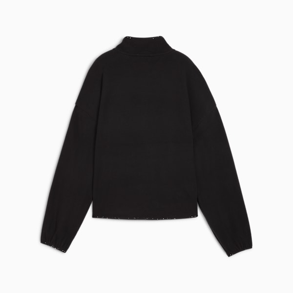 Sudadera polar de entrenamiento con cremallera completa para mujer, PUMA Black, extralarge