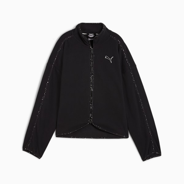 Sudadera polar de entrenamiento con cremallera completa para mujer, PUMA Black, extralarge