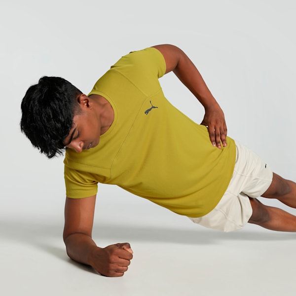 SEASONS Men's Running Tee, Golden Fog, extralarge-IND