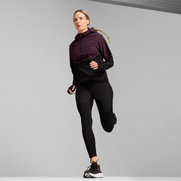 SEASONS Hybrid Half Zip Women, PUMA Black-Midnight Plum, extralarge-GBR