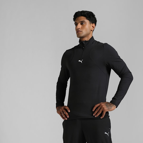 CLOUDSPUN Quarter-Zip Men's Training Jacket, PUMA Black, extralarge-IND