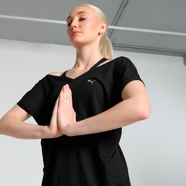 STUDIO Fashion Women's Training Tee, PUMA Black, extralarge-IND