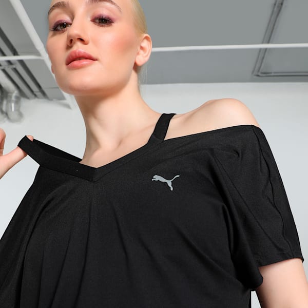 STUDIO Fashion Women's Training Tee, PUMA Black, extralarge-IND