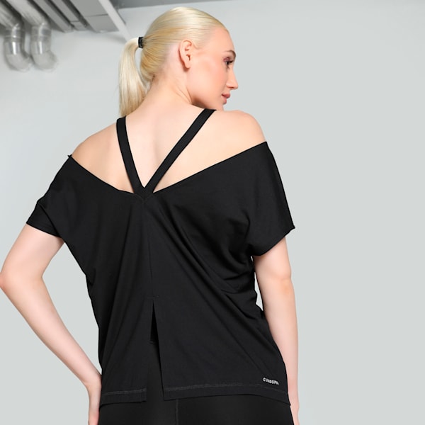 STUDIO Fashion Women's Training Tee, PUMA Black, extralarge-IND