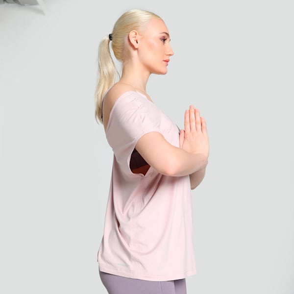 STUDIO Fashion Women's Training Tee, Mauve Mist, extralarge-IND