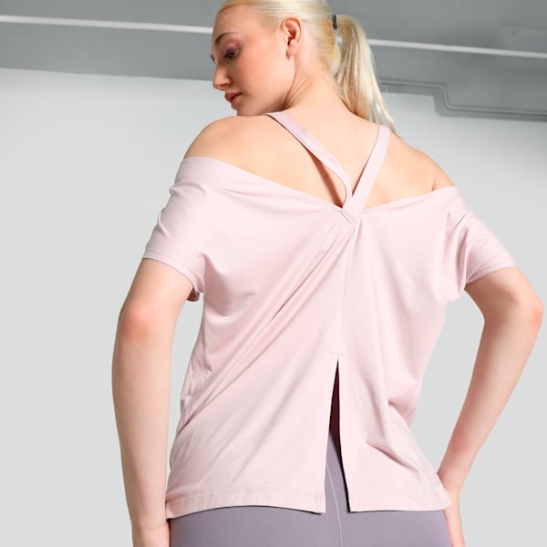 STUDIO Fashion Women's Training Tee, Mauve Mist, extralarge-IND