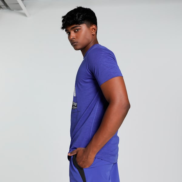 No Train No Gain Men's Training Tee, Lapis Lazuli, extralarge-IND