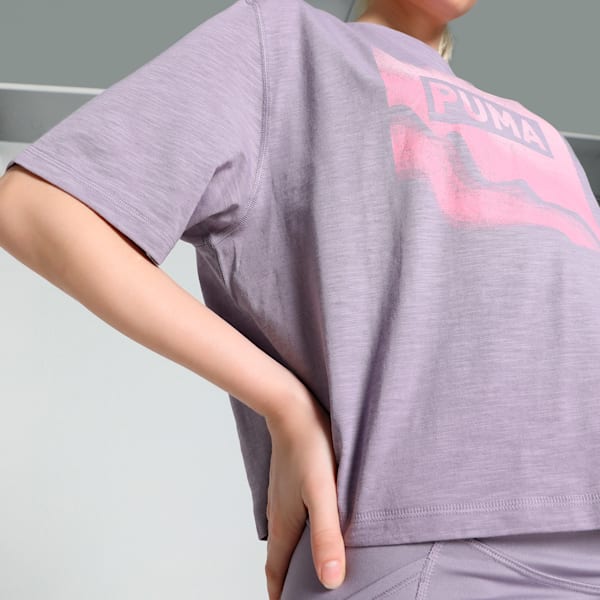 STUDIO Women's Training Crop Tee, Pale Plum, extralarge-IND