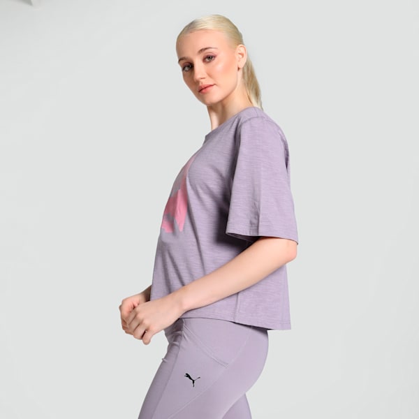 STUDIO Women's Training Crop Tee, Pale Plum, extralarge-IND